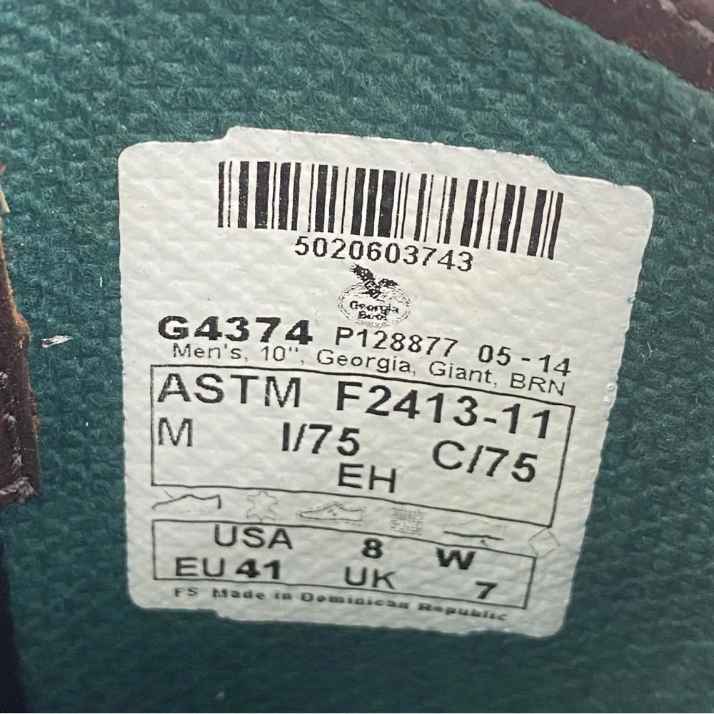 Georgia Boot Men’s Brown Leather Giant Steel Toe Pull-On Work Boots
